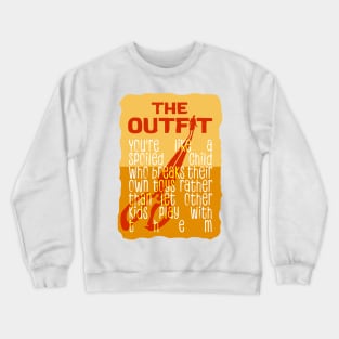 the outfit movie 2022 scissors and British gangster film graphic design Crewneck Sweatshirt